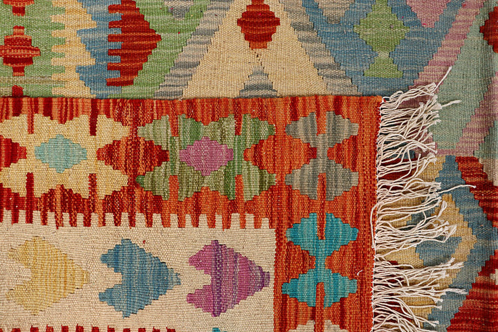 Multi Colored Kilim 6' 7 x 9' 8 - No. 66902 - ALRUG Rug Store