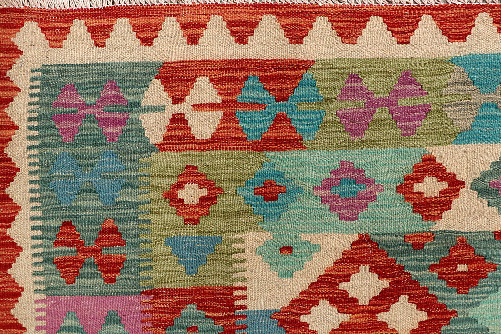 Multi Colored Kilim 6' 8 x 9' 8 - No. 66903 - ALRUG Rug Store