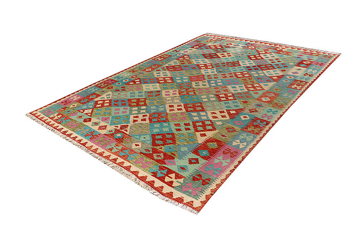Multi Colored Kilim 6' 8 x 9' 8 - No. 66903 - ALRUG Rug Store