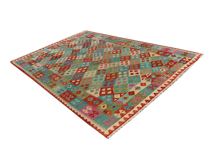 Multi Colored Kilim 6' 8 x 9' 8 - No. 66903 - ALRUG Rug Store