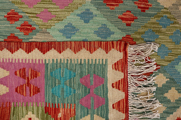 Multi Colored Kilim 6' 8 x 9' 8 - No. 66903 - ALRUG Rug Store