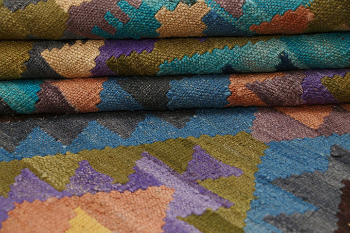 Multi Colored Kilim 6' 9 x 9' 6 - No. 66904 - ALRUG Rug Store