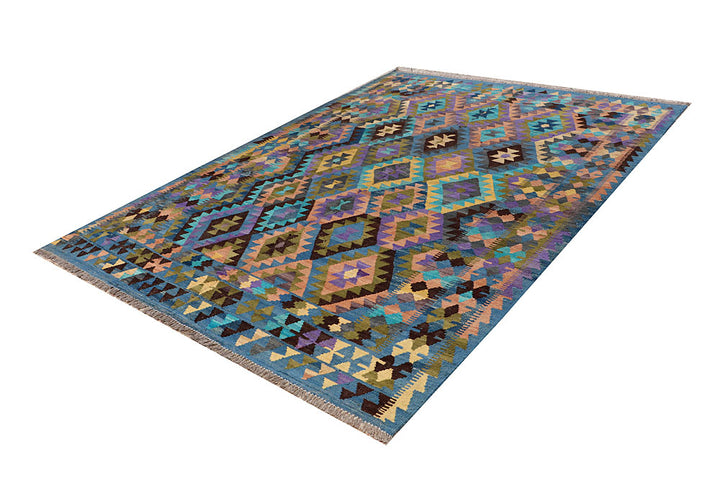 Multi Colored Kilim 6' 9 x 9' 6 - No. 66904 - ALRUG Rug Store