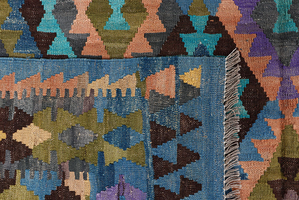 Multi Colored Kilim 6' 9 x 9' 6 - No. 66904 - ALRUG Rug Store