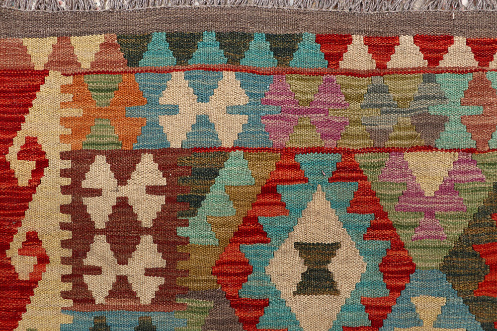 Multi Colored Kilim 6' 4 x 9' 8 - No. 66905 - ALRUG Rug Store