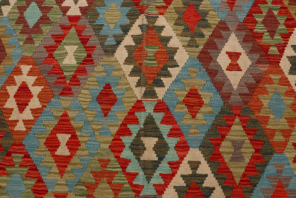 Multi Colored Kilim 6' 4 x 9' 8 - No. 66905 - ALRUG Rug Store