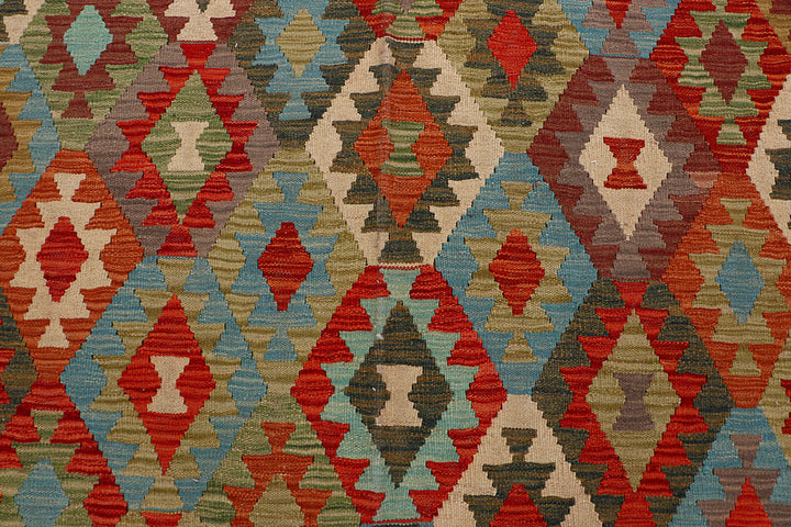 Multi Colored Kilim 6' 4 x 9' 8 - No. 66905 - ALRUG Rug Store