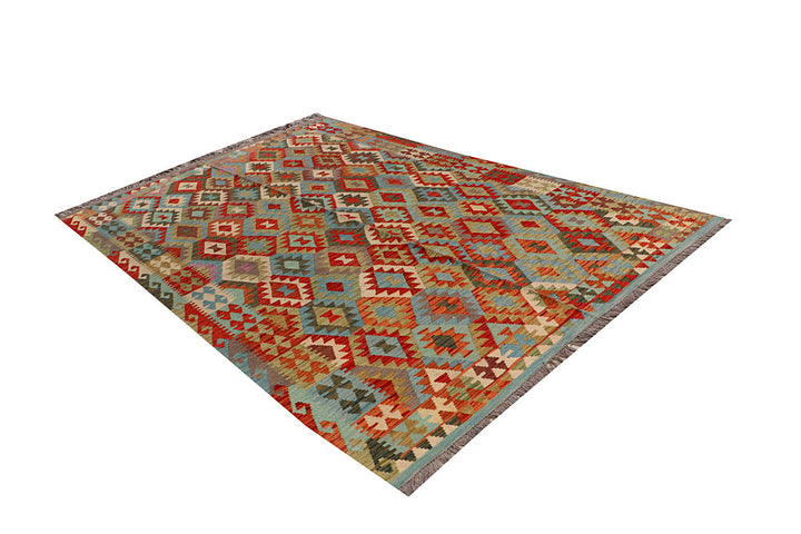 Multi Colored Kilim 6' 4 x 9' 8 - No. 66905 - ALRUG Rug Store