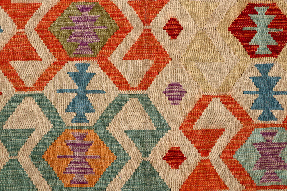 Multi Colored Kilim 6' 4 x 9' 7 - No. 66907 - ALRUG Rug Store