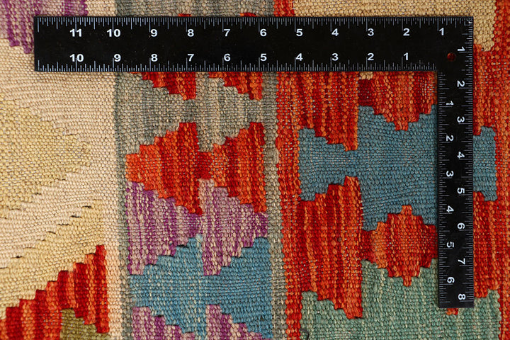Multi Colored Kilim 6' 4 x 9' 7 - No. 66907 - ALRUG Rug Store