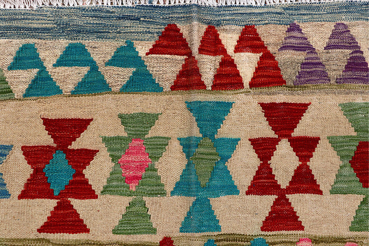 Multi Colored Kilim 6' 7 x 9' 7 - No. 66908 - ALRUG Rug Store