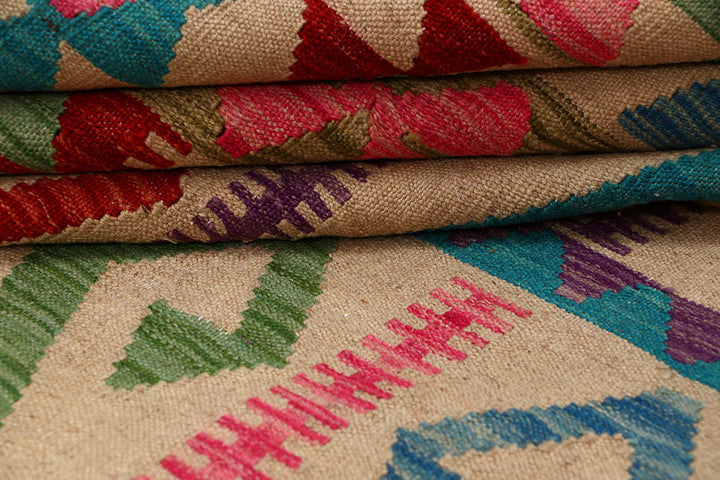 Multi Colored Kilim 6' 7 x 9' 7 - No. 66908 - ALRUG Rug Store