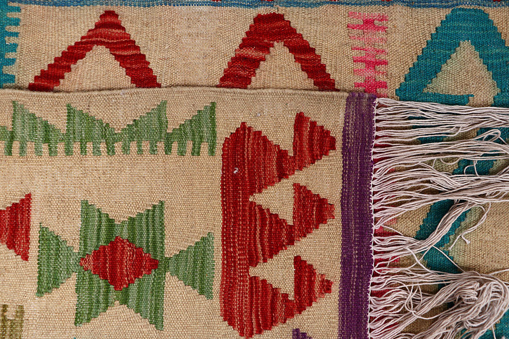 Multi Colored Kilim 6' 7 x 9' 7 - No. 66908 - ALRUG Rug Store