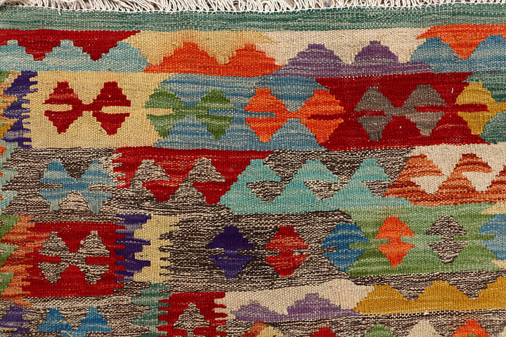 Multi Colored Kilim 6' 6 x 9' 8 - No. 66909 - ALRUG Rug Store