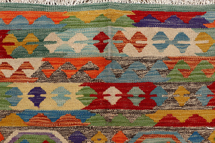 Multi Colored Kilim 6' 6 x 9' 8 - No. 66909 - ALRUG Rug Store