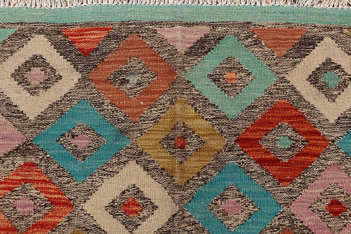 Multi Colored Kilim 6' 5 x 9' 7 - No. 66910 - ALRUG Rug Store