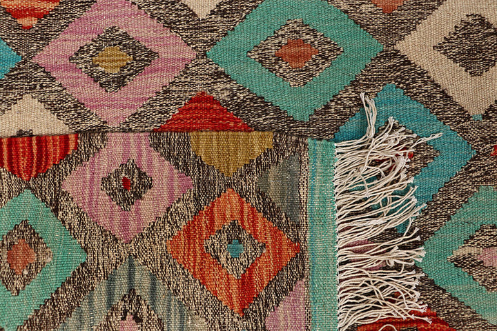 Multi Colored Kilim 6' 5 x 9' 7 - No. 66910 - ALRUG Rug Store