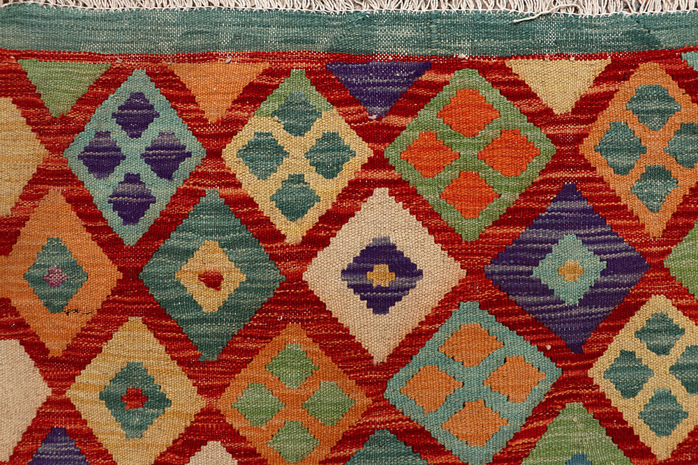 Multi Colored Kilim 6' 8 x 9' 4 - No. 66911 - ALRUG Rug Store