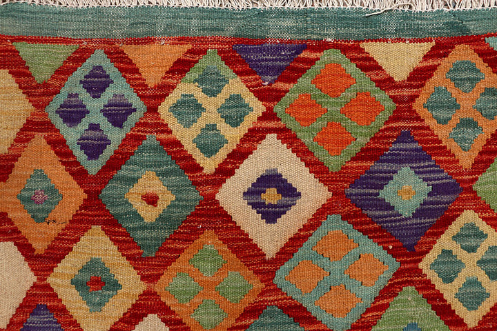 Multi Colored Kilim 6' 8 x 9' 4 - No. 66911 - ALRUG Rug Store
