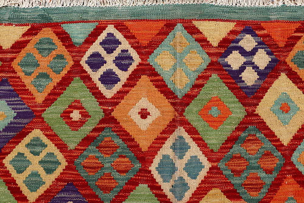 Multi Colored Kilim 6' 8 x 9' 4 - No. 66911 - ALRUG Rug Store