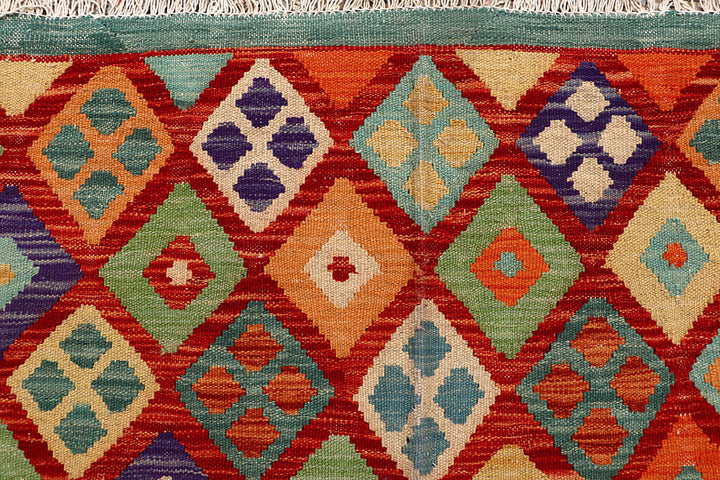 Multi Colored Kilim 6' 8 x 9' 4 - No. 66911 - ALRUG Rug Store