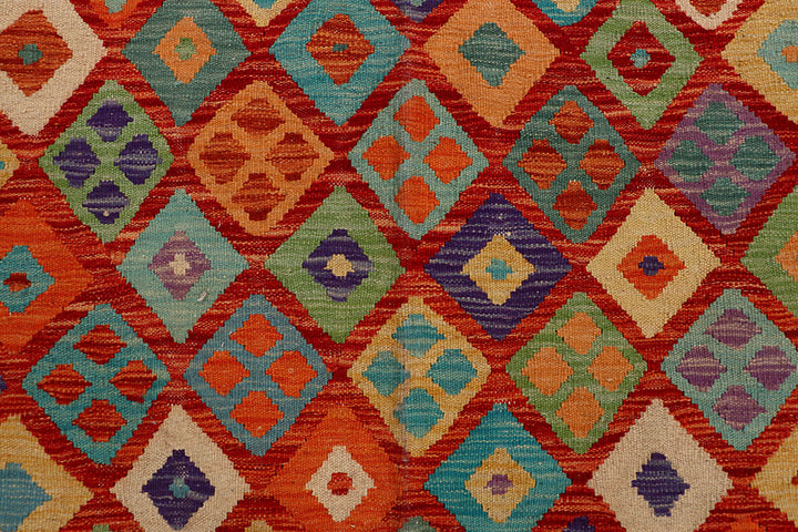 Multi Colored Kilim 6' 8 x 9' 4 - No. 66911 - ALRUG Rug Store