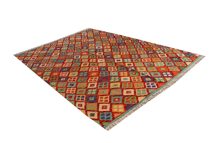 Multi Colored Kilim 6' 8 x 9' 4 - No. 66911 - ALRUG Rug Store