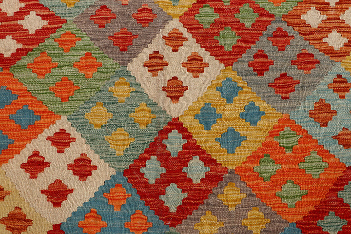Multi Colored Kilim 6' 8 x 9' 8 - No. 66912 - ALRUG Rug Store