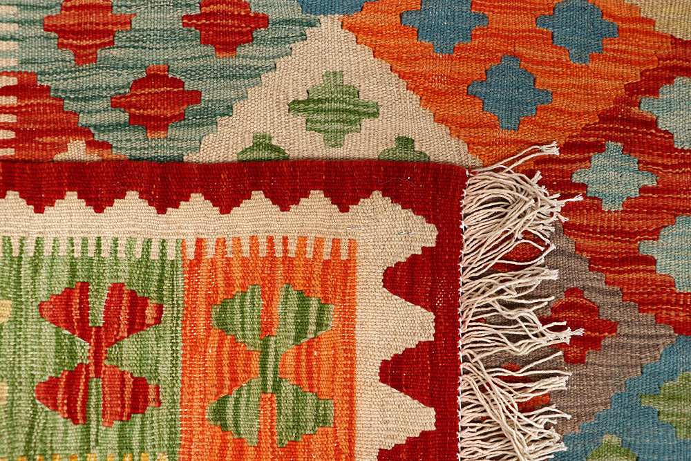 Multi Colored Kilim 6' 8 x 9' 8 - No. 66912 - ALRUG Rug Store