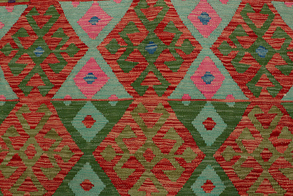 Multi Colored Kilim 6' 4 x 9' 5 - No. 66913 - ALRUG Rug Store