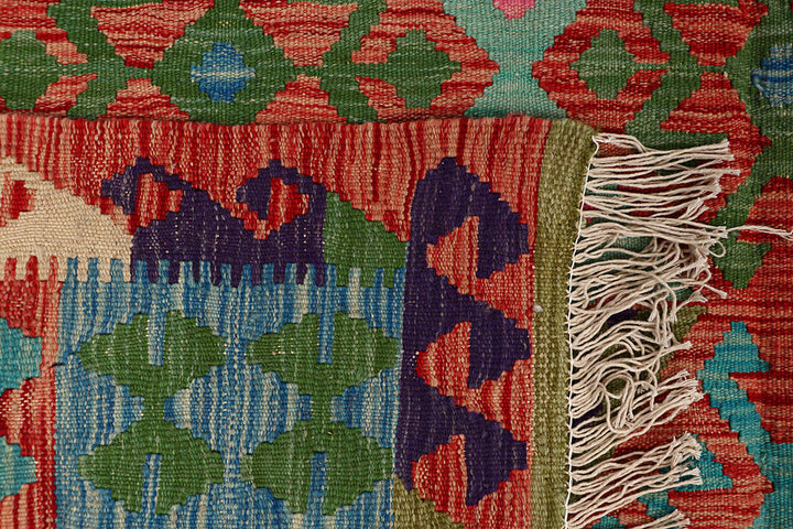Multi Colored Kilim 6' 4 x 9' 5 - No. 66913 - ALRUG Rug Store