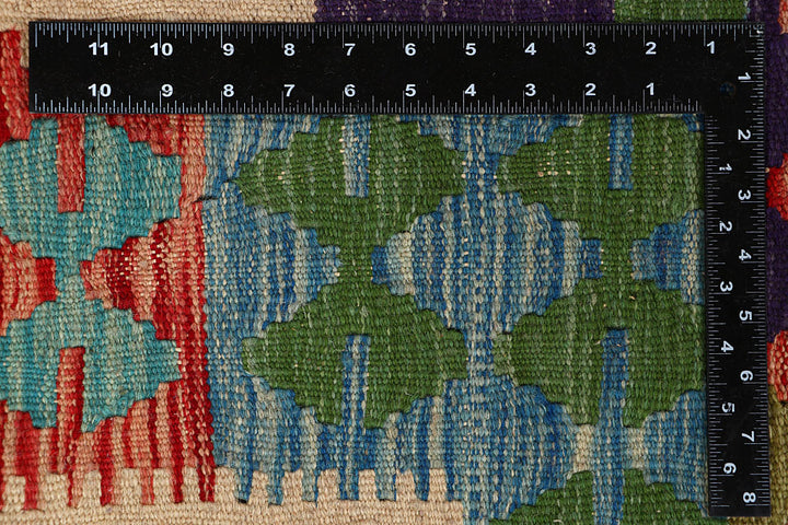 Multi Colored Kilim 6' 4 x 9' 5 - No. 66913 - ALRUG Rug Store