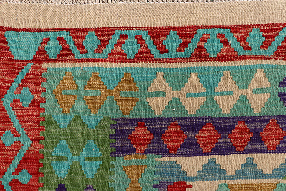 Multi Colored Kilim 6' 6 x 9' 5 - No. 66914 - ALRUG Rug Store