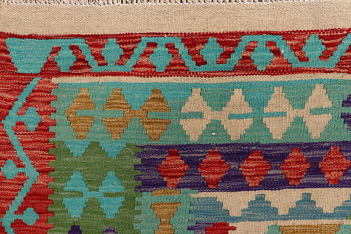 Multi Colored Kilim 6' 6 x 9' 5 - No. 66914 - ALRUG Rug Store