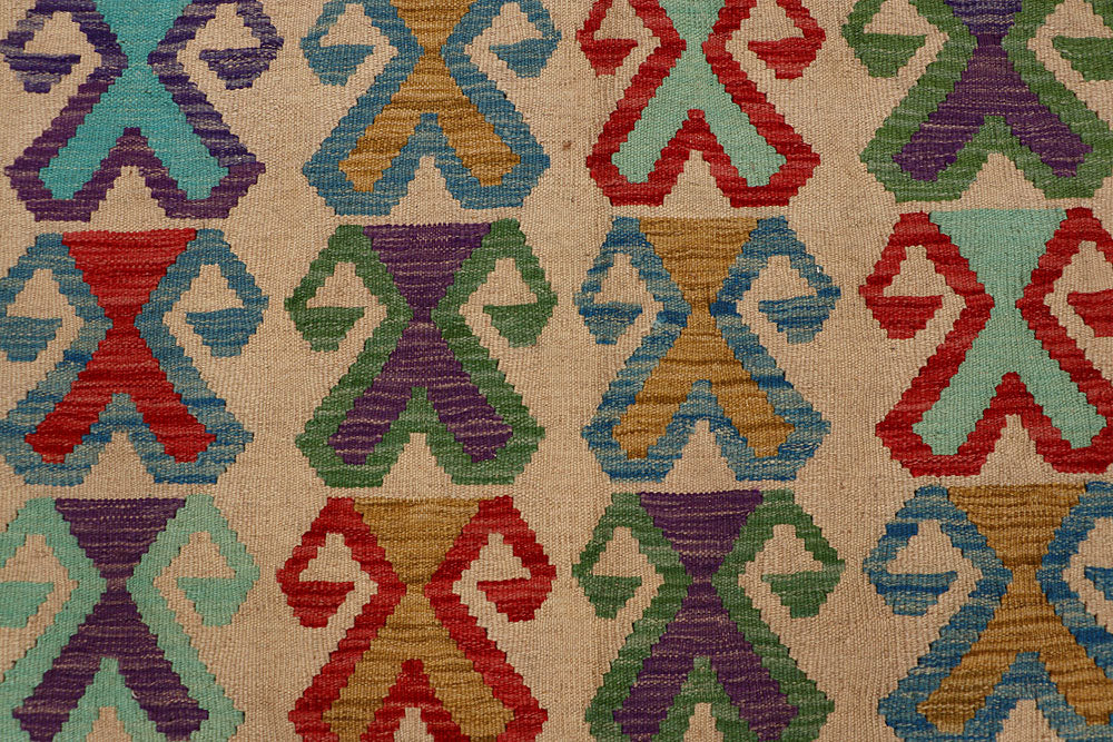 Multi Colored Kilim 6' 6 x 9' 5 - No. 66914 - ALRUG Rug Store