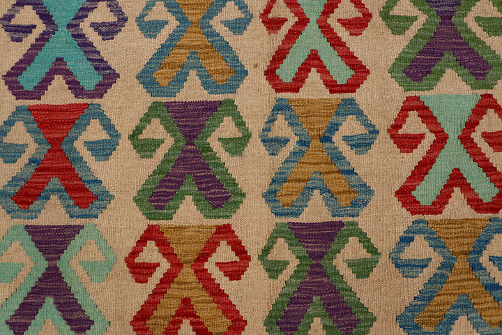 Multi Colored Kilim 6' 6 x 9' 5 - No. 66914 - ALRUG Rug Store