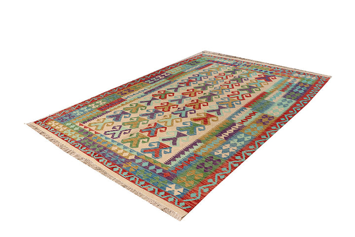 Multi Colored Kilim 6' 6 x 9' 5 - No. 66914 - ALRUG Rug Store