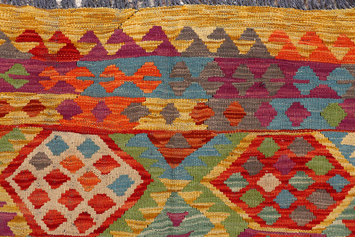 Multi Colored Kilim 6' 8 x 10' - No. 66915 - ALRUG Rug Store