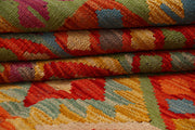 Multi Colored Kilim 6' 8 x 10' - No. 66915 - ALRUG Rug Store