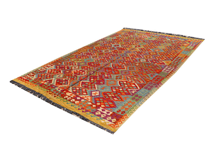 Multi Colored Kilim 6' 8 x 10' - No. 66915 - ALRUG Rug Store