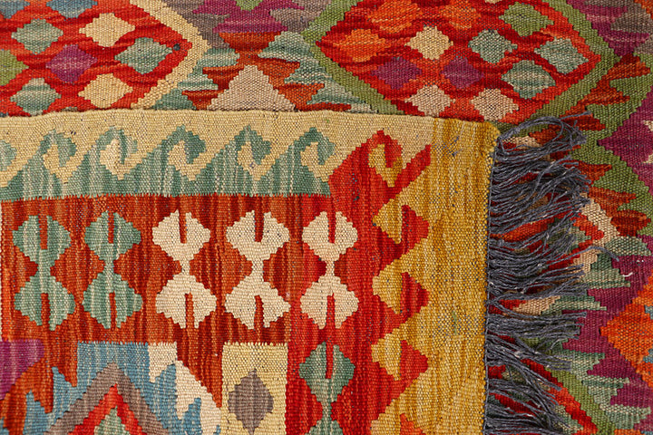 Multi Colored Kilim 6' 8 x 10' - No. 66915 - ALRUG Rug Store