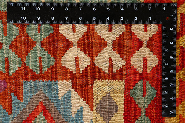 Multi Colored Kilim 6' 8 x 10' - No. 66915 - ALRUG Rug Store