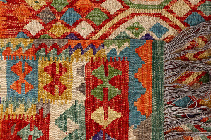 Multi Colored Kilim 6' 6 x 9' 9 - No. 66916 - ALRUG Rug Store