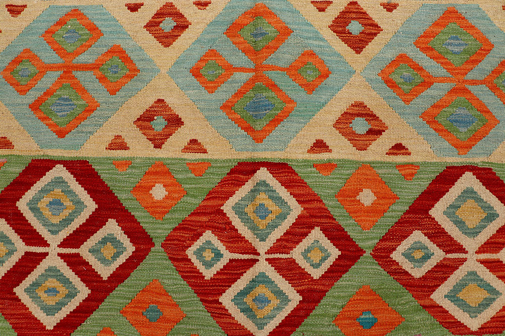 Multi Colored Kilim 6' 6 x 9' 6 - No. 66917 - ALRUG Rug Store