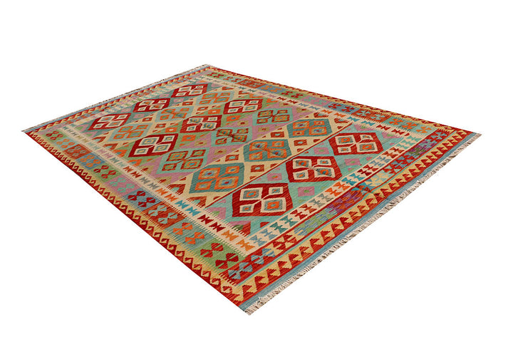 Multi Colored Kilim 6' 6 x 9' 6 - No. 66917 - ALRUG Rug Store