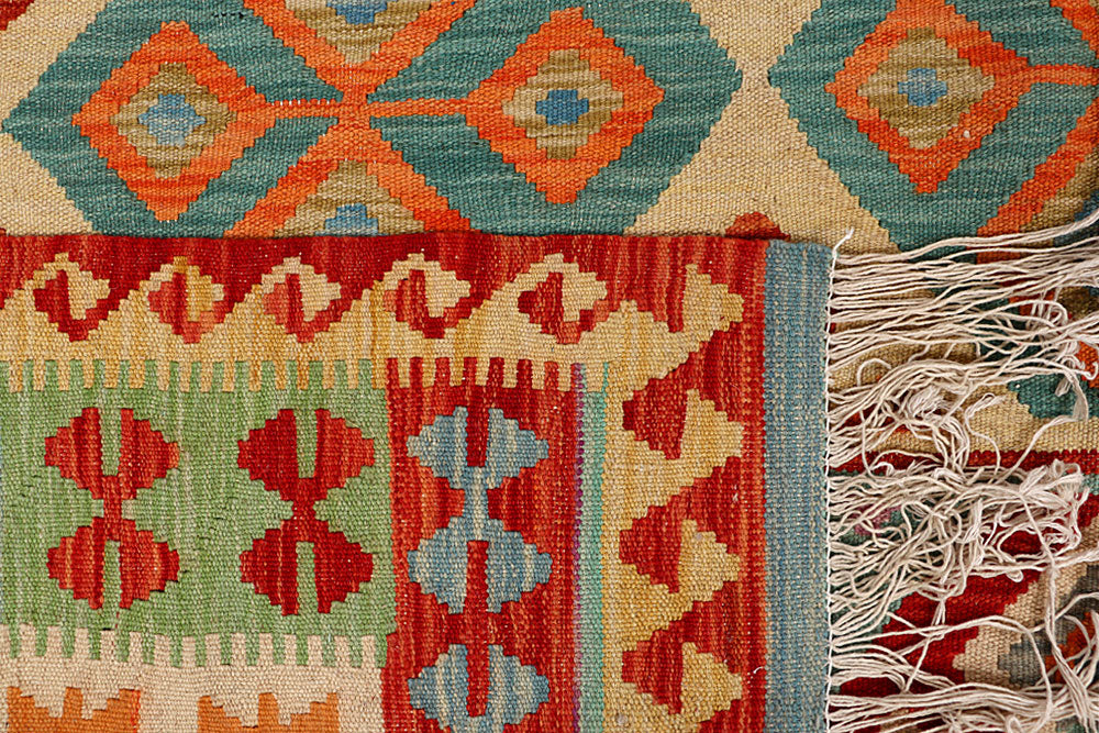 Multi Colored Kilim 6' 6 x 9' 6 - No. 66917 - ALRUG Rug Store