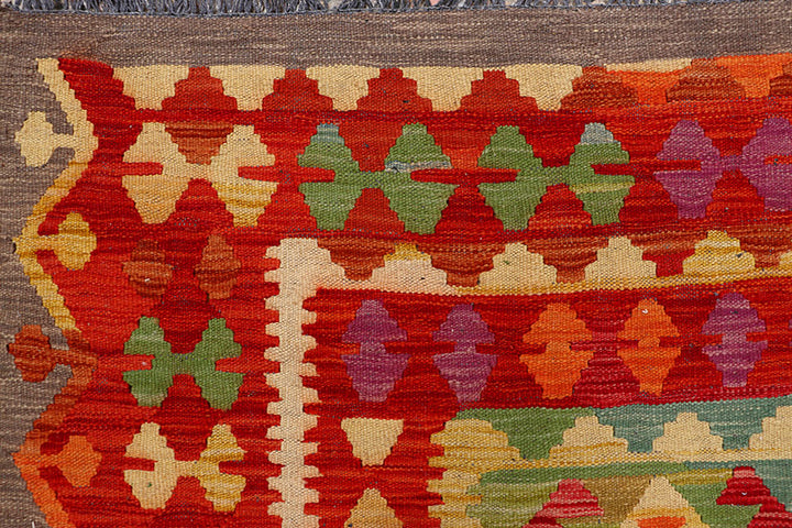 Multi Colored Kilim 6' 5 x 9' 9 - No. 66918 - ALRUG Rug Store