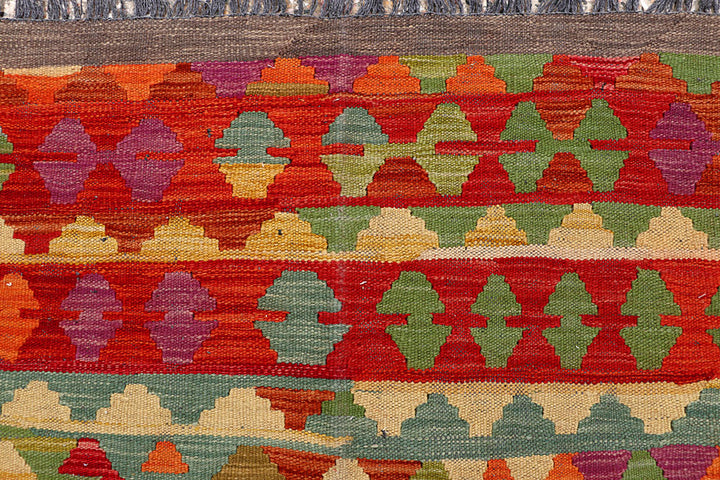 Multi Colored Kilim 6' 5 x 9' 9 - No. 66918 - ALRUG Rug Store