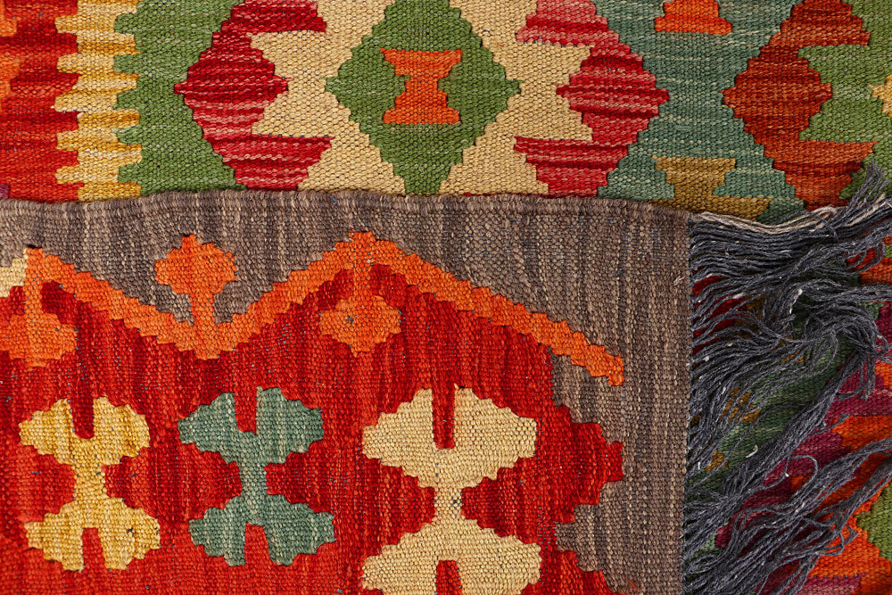 Multi Colored Kilim 6' 5 x 9' 9 - No. 66918 - ALRUG Rug Store