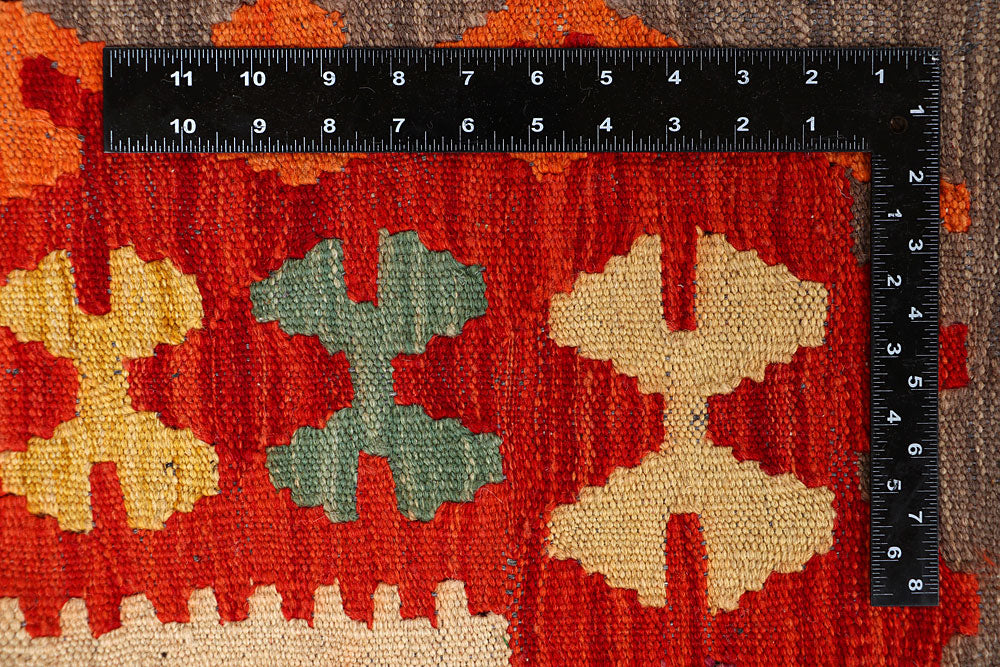 Multi Colored Kilim 6' 5 x 9' 9 - No. 66918 - ALRUG Rug Store